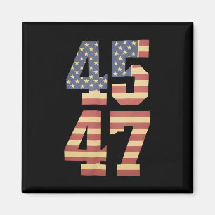 Trump 45 47 Vintage America USA Flag Magnet