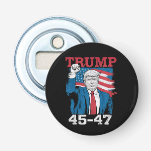 Trump 45 47 Vintage Retro USA American Flag Bottle Opener