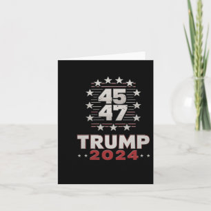 Trump 45 47 You Missed Again Trump 2024 Usa Flag ( Card