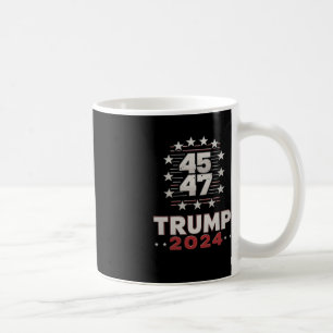 Trump 45 47 You Missed Again Trump 2024 Usa Flag ( Coffee Mug