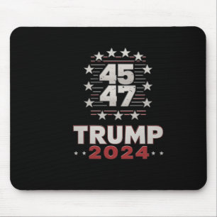 Trump 45 47 You Missed Again Trump 2025 Usa Flag ( Mouse Mat