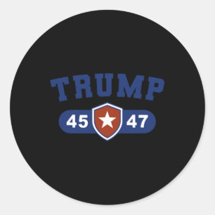Trump 45 And Trump 47 American Great Classic Round Sticker