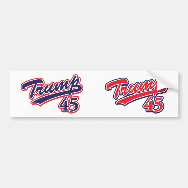 Trump-45-Blue Bumper Sticker (Front)