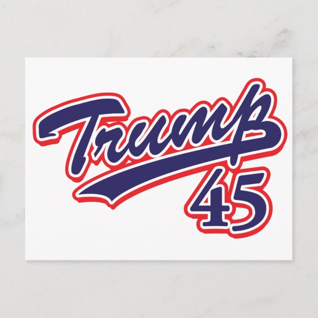Trump-45-Blue Postcard (Front)