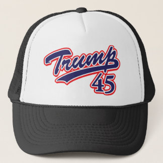 Trump-45-Blue Trucker Hat