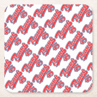 Trump-45-RED Square Paper Coaster