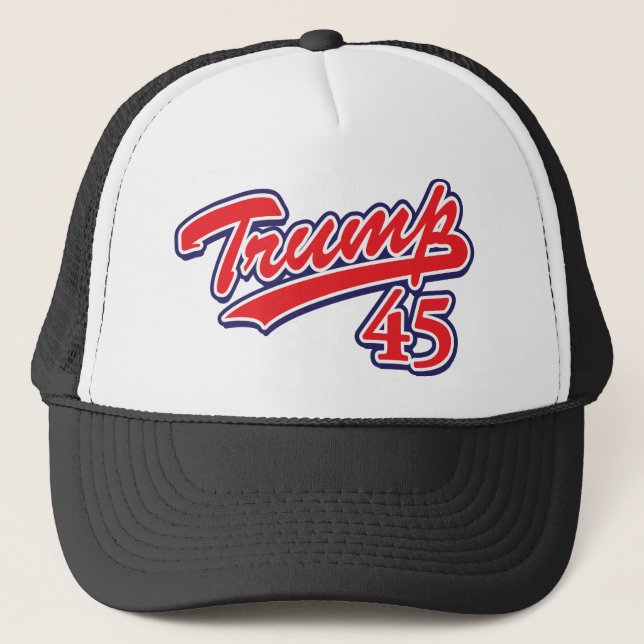 Trump-45-RED Trucker Hat (Front)