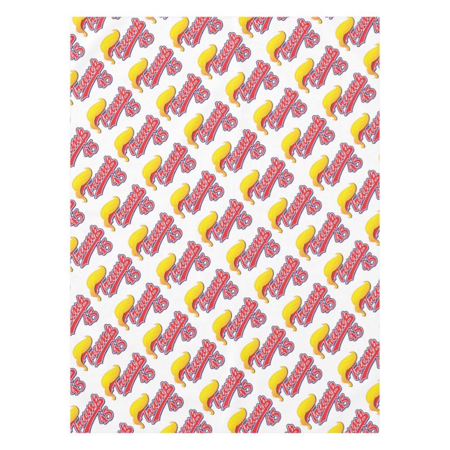 Trump-45-with-Hair Tablecloth (Front)