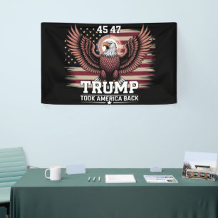 Trump 45th 47th President Flag 2025 Eagle America  Banner