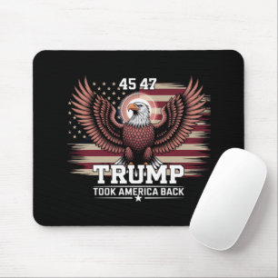 Trump 45th 47th President Flag 2025 Eagle America Mouse Mat