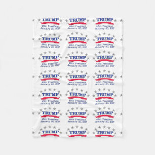 Trump 45th President Fleece Blanket