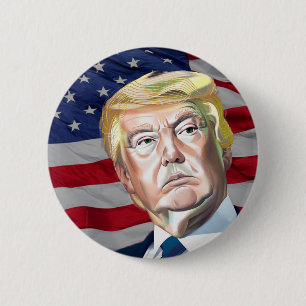 Trump 45th President of the USA - Gift 6 Cm Round Badge