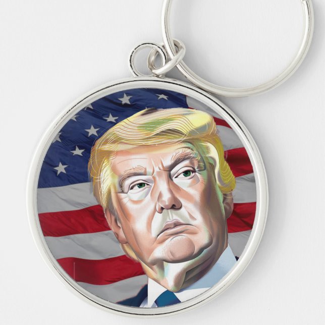 Trump 45th President of the USA - Gift Key Ring (Front)