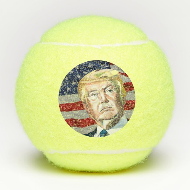 Trump 45th President of the USA - Gift Tennis Balls (Front)
