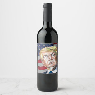 Trump 45th President of the USA - Gift Wine Label