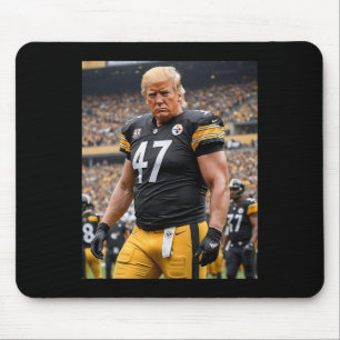 Trump 47 Fittsburgh Footbyll Player Funny Mouse Mat