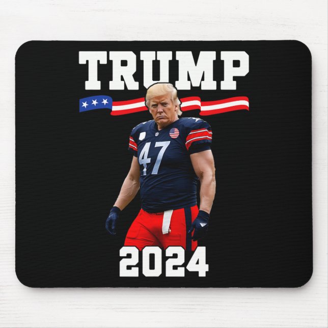 Trump 47 Football Jersey 2024 Us Flag Trump Vance  Mouse Mat (Front)