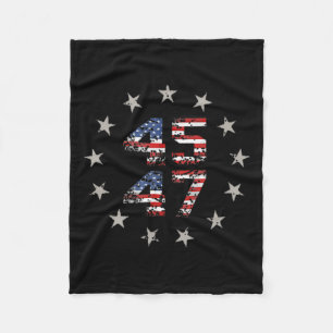 Trump 47 Making America Great Again Gulf Of United Fleece Blanket