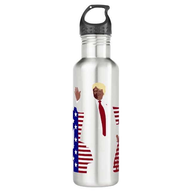 Trump 47 Pledge of Allegiance USA 710 Ml Water Bottle (Front)