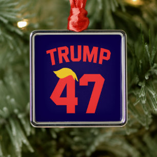 Trump 47 President Metal Tree Decoration