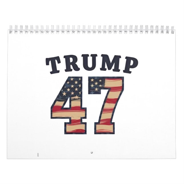 Trump 47 Proud Maga American inauguration Day  Calendar (Cover)