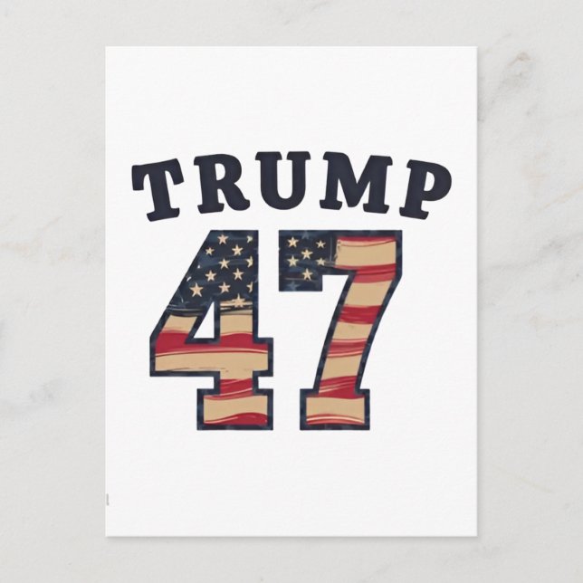 Trump 47 Proud Maga American inauguration Day  Postcard (Front)