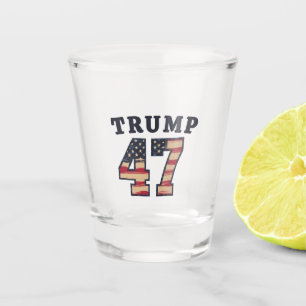 Trump 47 Proud Maga American inauguration Day Shot Glass