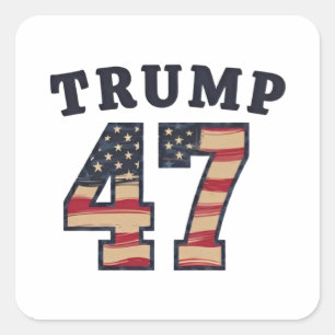 Trump 47 Proud Maga American inauguration Day  Square Sticker