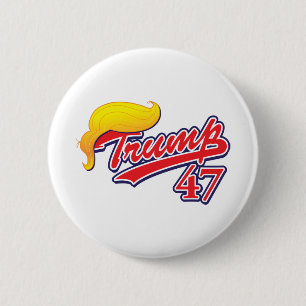 Trump-47-with-Hair 6 Cm Round Badge