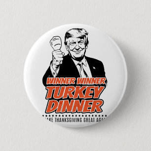 Trump 47th President Thanksgiving Winner Turkey Di 6 Cm Round Badge
