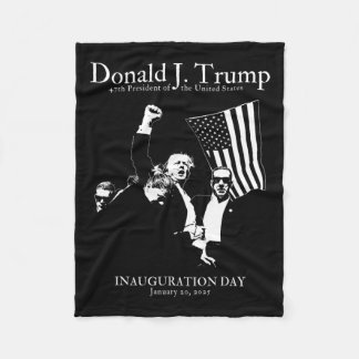 Trump 47th Presidential Inauguration Day Us Mega J Fleece Blanket