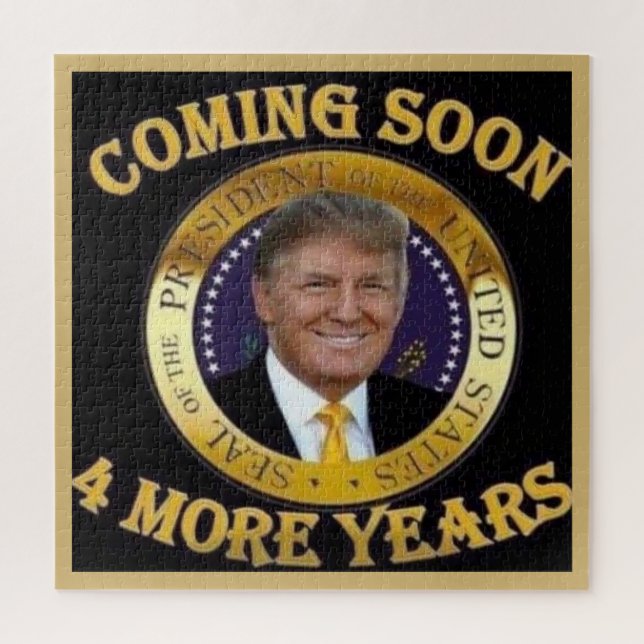 TRUMP 4 MORE YEARS...AMERICA JIGSAW PUZZLE (Vertical)