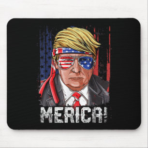Trump 4th Of July Merica Men Women Usa American Fl Mouse Mat