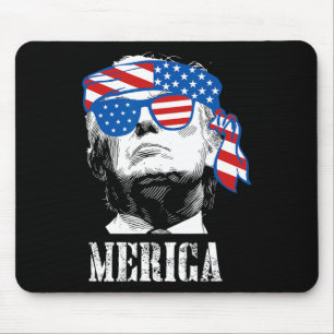 Trump 4th Of July Us American Flag Men Funny Mouse Mat