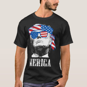 Trump 4th Of July Us American Flag Men Funny T-Shirt