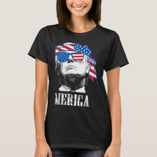 Trump 4th Of July Us American Flag Men Funny  T-Shirt