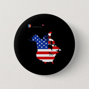 Trump 51 State Of American Canada Usa Flag United  6 Cm Round Badge