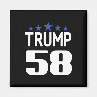 Trump 58 Presidential Shirt, Trump Third President Magnet
