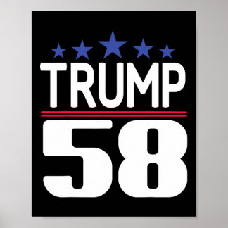 Trump 58 Presidential Shirt, Trump Third President Poster
