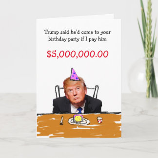 Trump $5,000,000 Birthday Holiday Card