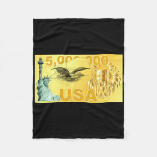 Trump 5 Million Dollar Wealthy Migrant American Go Fleece Blanket