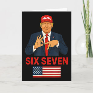 Trump 67 Meme Six Seven Funny Election Costume Card