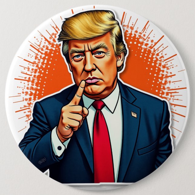 Trump 6 Cm Round Badge (Front)