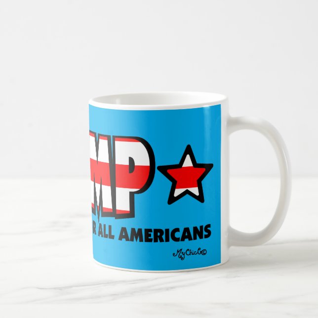Trump! A Better America for All! MUG LIGHT BLUE (Right)