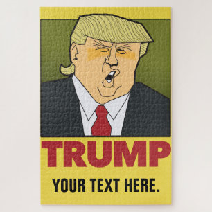Trump. a puzzling man.  add your own text. jigsaw puzzle