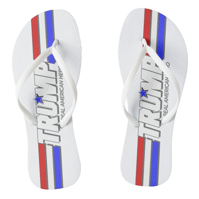 Trump - A Real American Hero flip flops (Footbed)