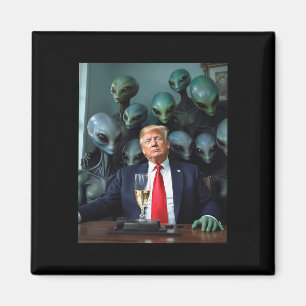 Trump Aliens Office Photo Uap Ufo Extraterrestrial Magnet