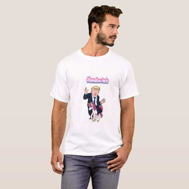 Trump Alternative Facts Unicorn Rider Tshirt (Front Full)