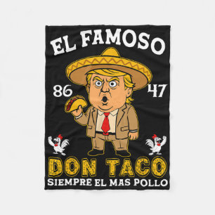 Trump Always Chickens Out Fleece Blanket