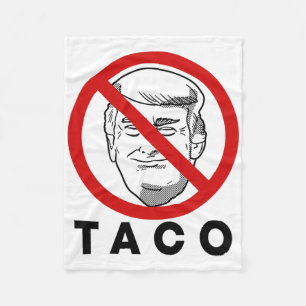 Trump Always Chickens Out Funny Taco Joke Retro St Fleece Blanket